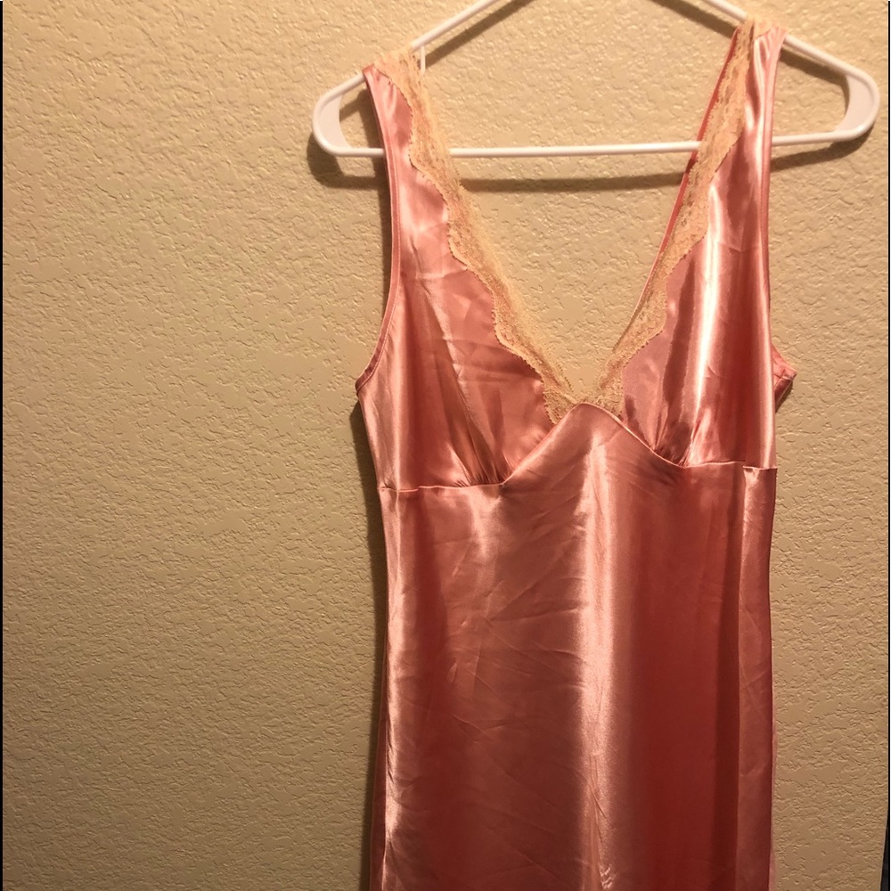 Victoria’s Secret baby pink slip dress with lace detail size M